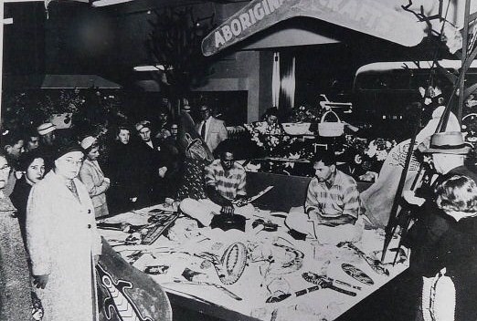 Artefacts display at Farmers department store, Sydney